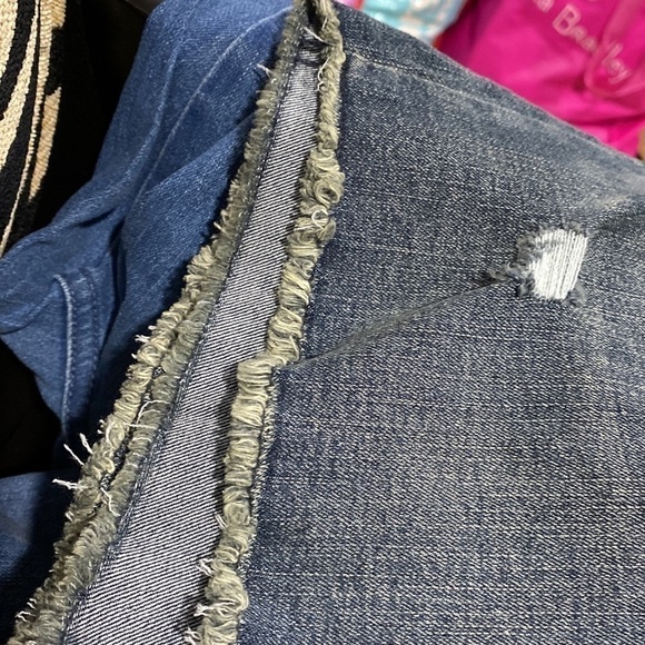 Jessica Simpson shorts Ventura high waist 16 distressed frayed denim jean NEW - Picture 8 of 8